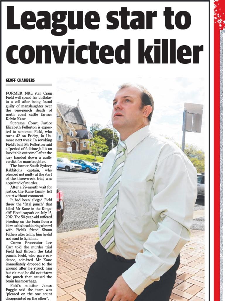 Craig Field is convicted of manslaughter in 2014.
