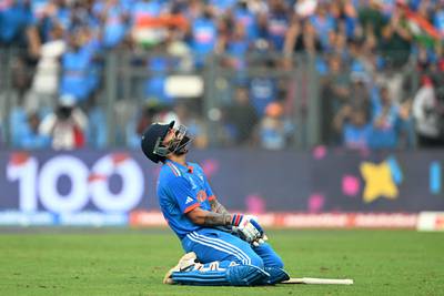 Virat Kohli completed his 50th ODI century against New Zealand in Mumbai on Wednesday. AFP