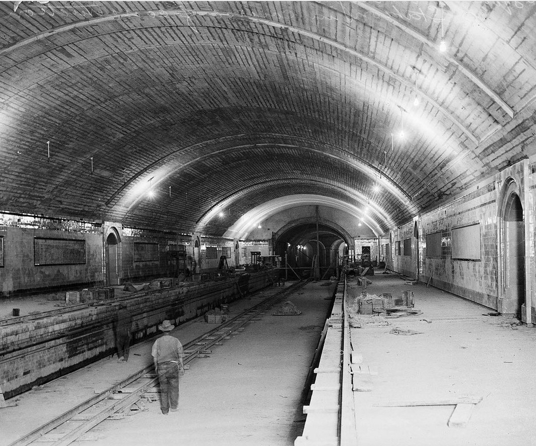 Construction of Museum Railway Station, in Mid 1926.jpg