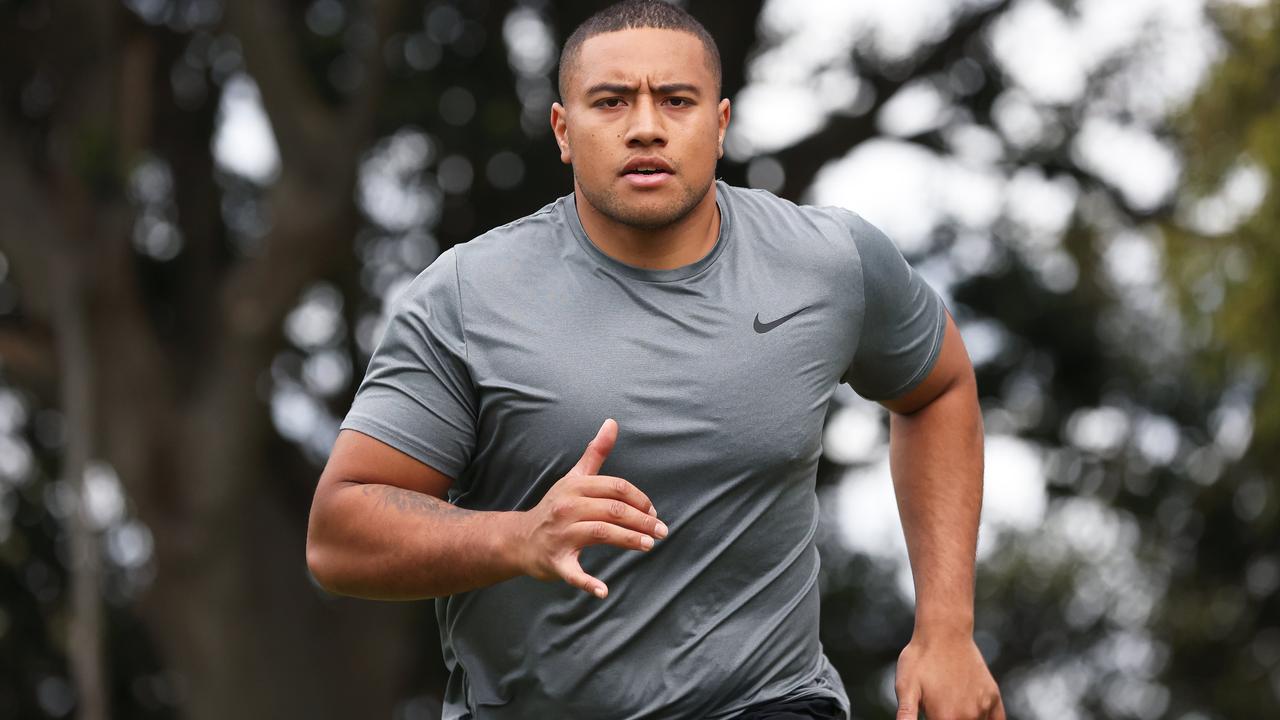 Ofahiki Ogden is training hard on his own to resurrect his NRL career.