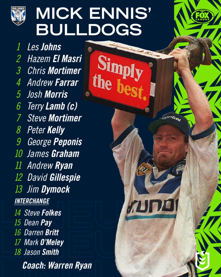 Michael Ennis named his all-time Bulldogs team