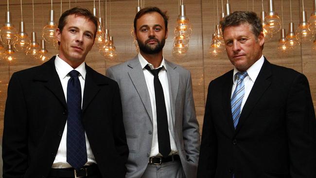 Brummer pictured in 2010 with Gyton Grantley and Peter Phelps.