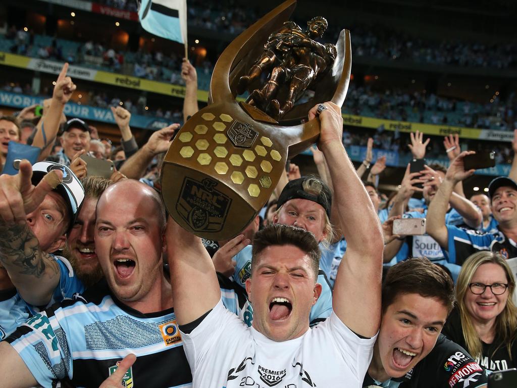 Chad Townsend won a premiership with Cronulla in 2016. Picture: AAP/Craig Golding
