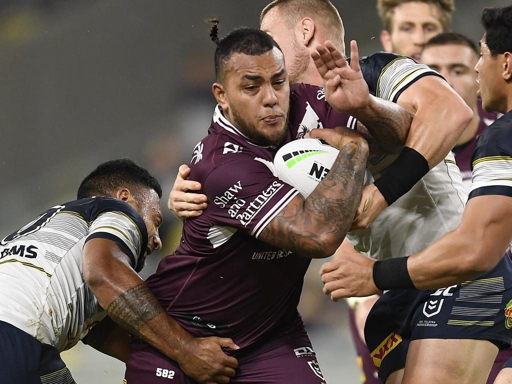 Addin Fonua-Blake is a big loss for the Sea Eagles and a big gain for the Warriors. Picture: Ian Hitchcock/Getty Images