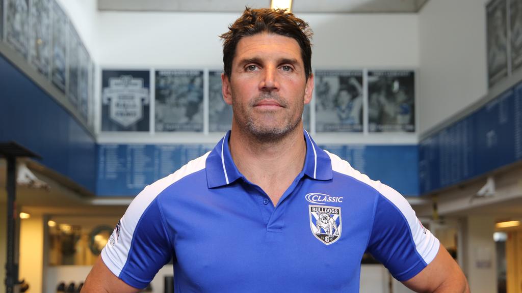 New Canterbury Bulldogs coach Trent Barrett on his first day in the job.