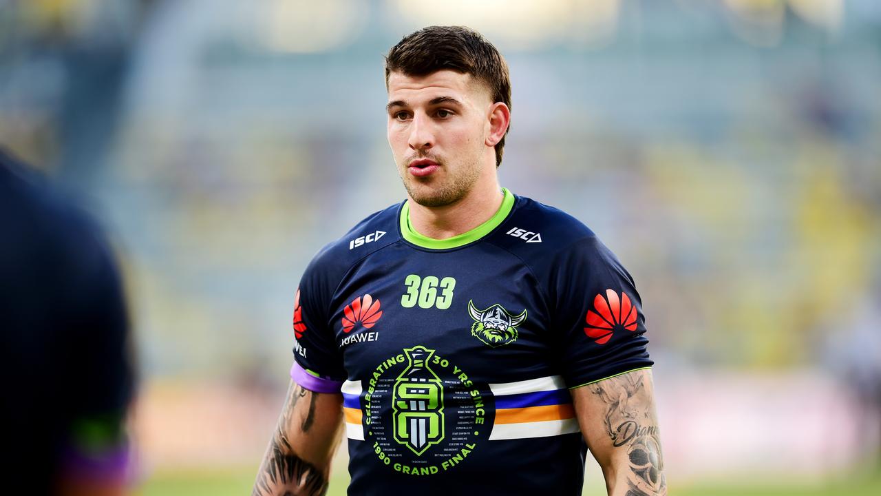 Curtis Scott playing for Canberra Raiders. Picture: Alix Sweeney