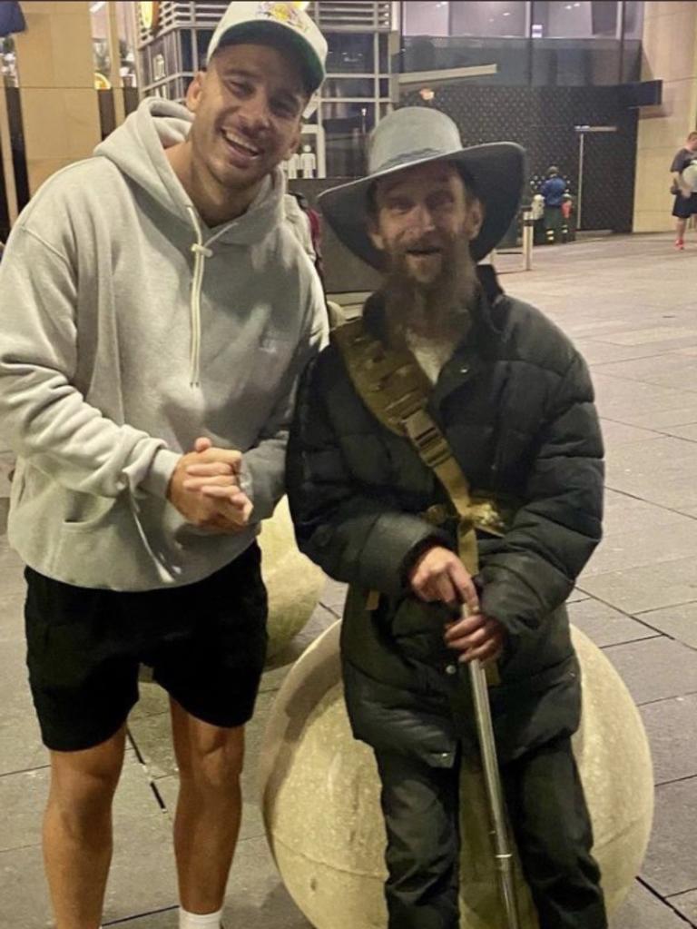 Corey Norman has spent time helping the homeless in Sydney for years.