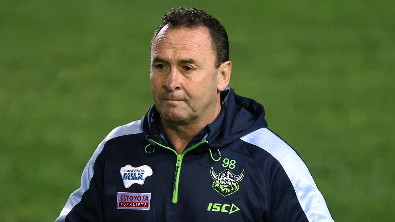 Raiders coach Ricky Stuart has welcomed Adam Elliott to the club. Picture: Cameron Spencer/Getty Images