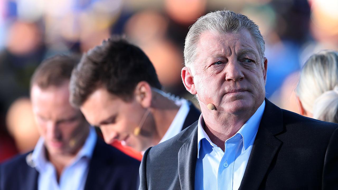 Channel 9 commentator Phil Gould‘s legendary twitter career is going strong. Picture: Tony Feder/Getty