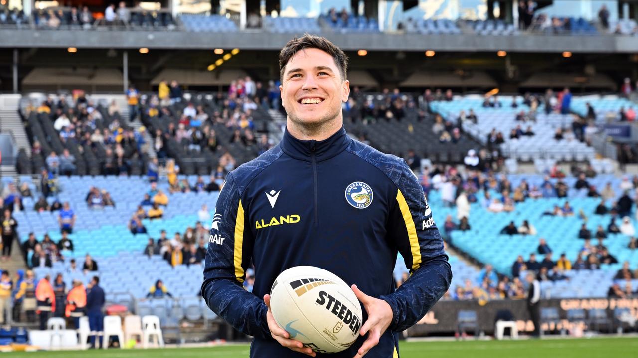 Mitchell Moses is set to finish his career at the Parramatta Eels, after signing a lucrative contract extension. Picture: NRL Photos.