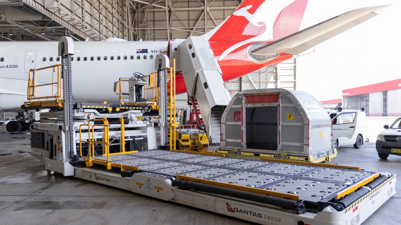 Qantas sold parts of an Airbus A330 passenger aircraft before the stripped-back plane travels overseas to be converted into an airfreighter.