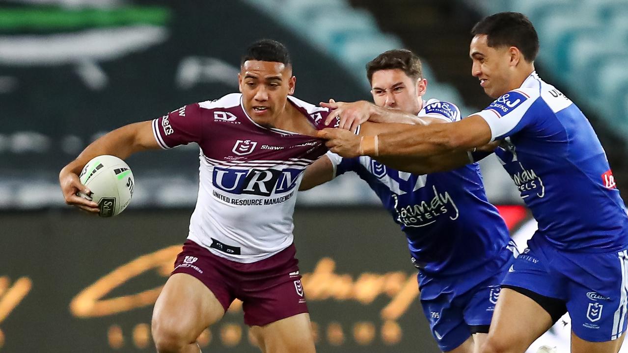 Hopoate may have to choose between joining his brother at the Bulldogs or a premiership contender at the Raiders Picture: NRL Photos.