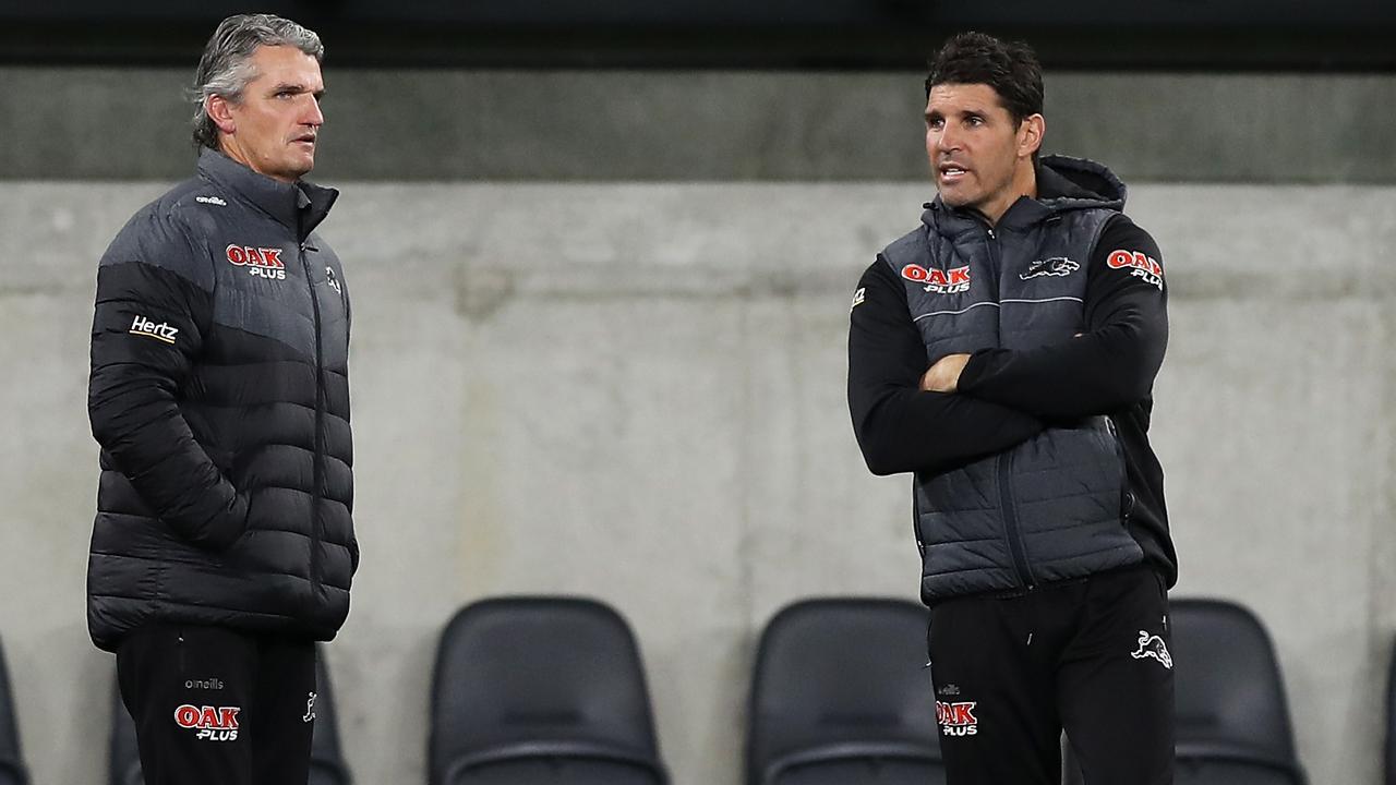 Ivan Cleary and Trent Barrett haven’t spoken in weeks. Picture: Mark Kolbe/Getty Images