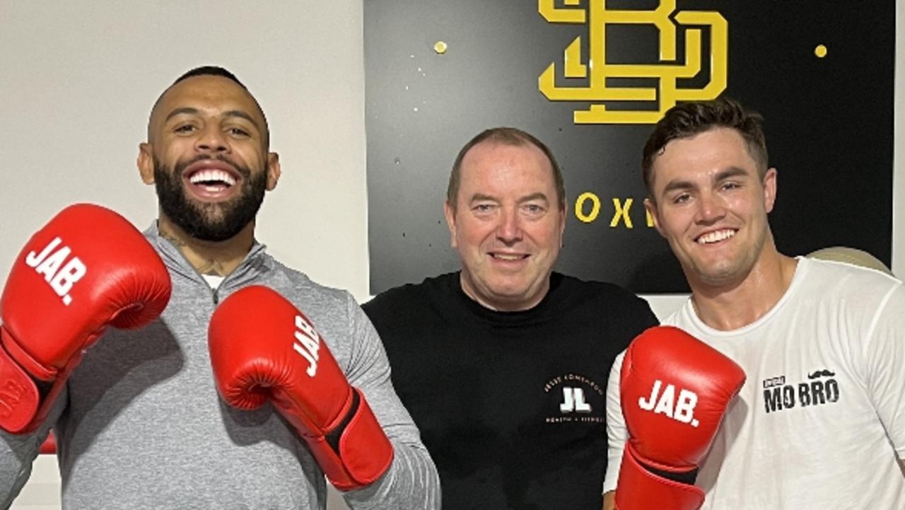 Josh Addo-Carr and Kyle Flanagan had a work under the watchful eye of world champion boxing trainer Graham Shaw.