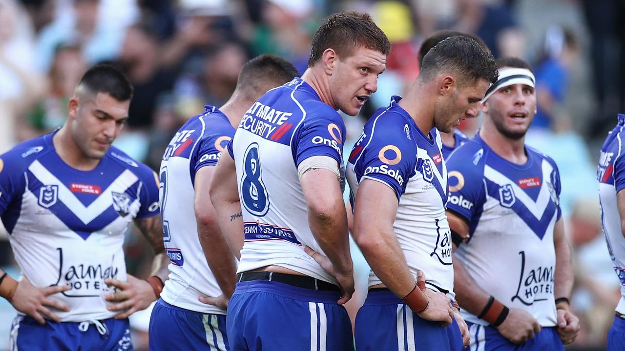 Dylan Napa and fellow off-contract Bulldogs players face being dumped at season’s end. Picture: Cameron Spencer/Getty Images