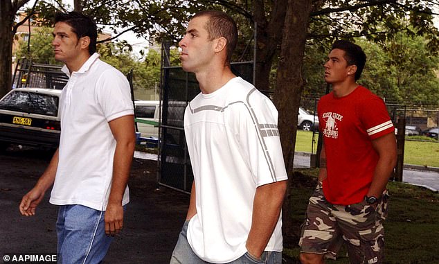 Bulldogs including Sonny Bill Williams (right) were slammed in the media for wearing T-shirts, shorts and thongs to police interviews in 2004 - but teammates including Andrew Ryan and Hazem El Masri say the episode was a 'laughable' media beat-up that smeared the players