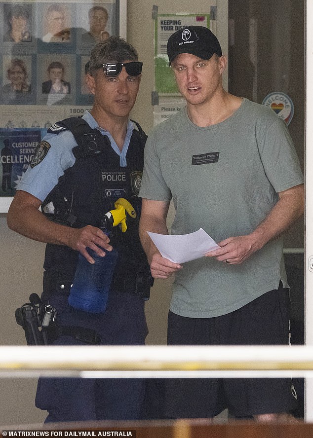 NRL star Brett Finch was charged as part of a major investigation into child abuse pictured reporting to police in Sydney in December.