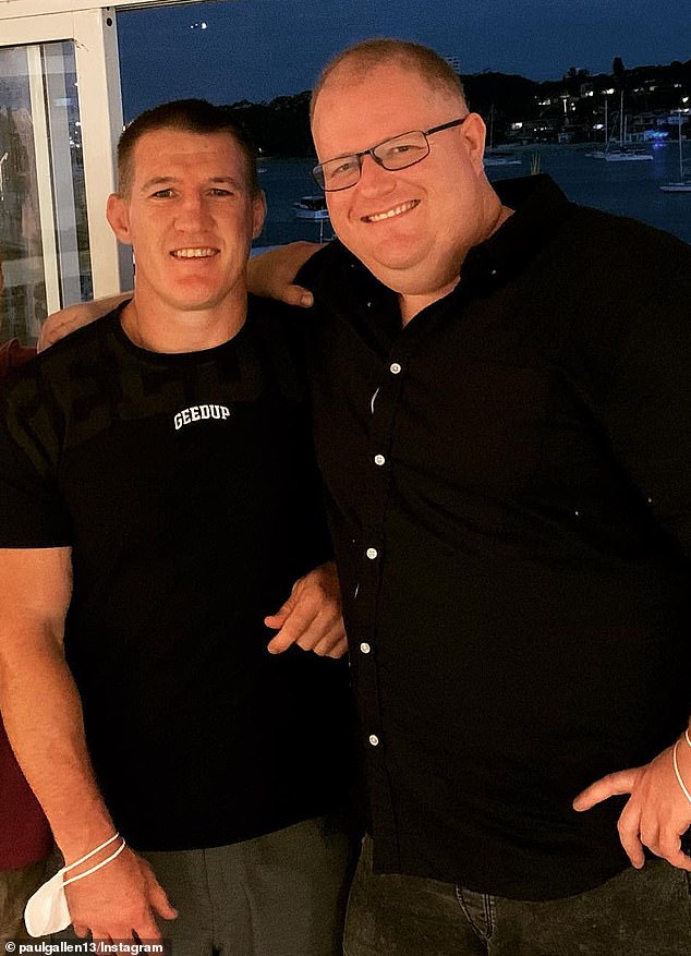 Gallen (left) and Levy (right) work on 2GB's Continuous Call Team during the NRL season and the Cronulla Sharks premiership-winning captain contributes to Nine's Wide World of Sports