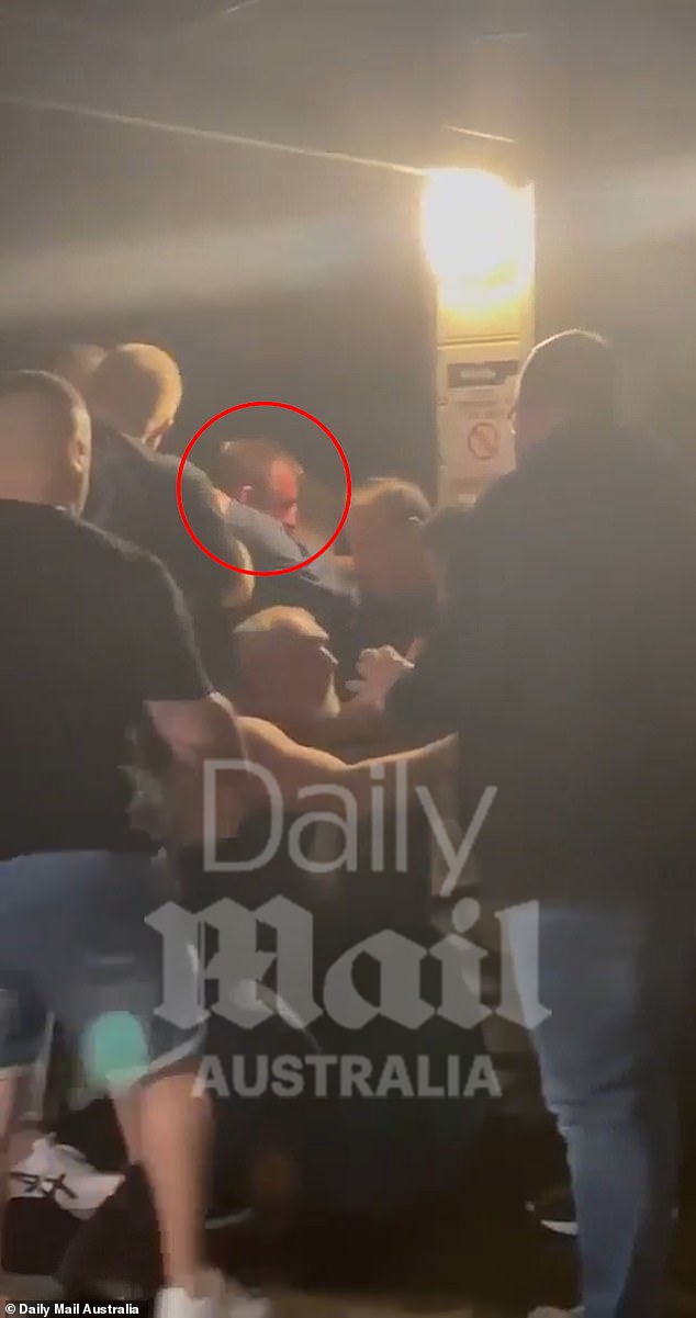 The Nine Network NRL commentator was filmed being restrained by up to four men at the Shoalhaven Heads Hotel on the NSW south coast on Friday night