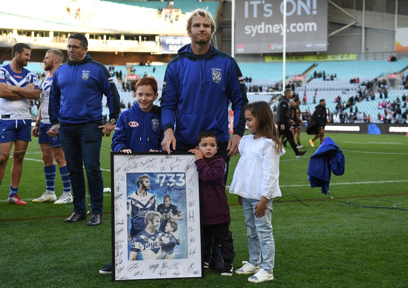 Club stalwart Aiden Tolman is farewelled at the round 20 clash with Penrith.