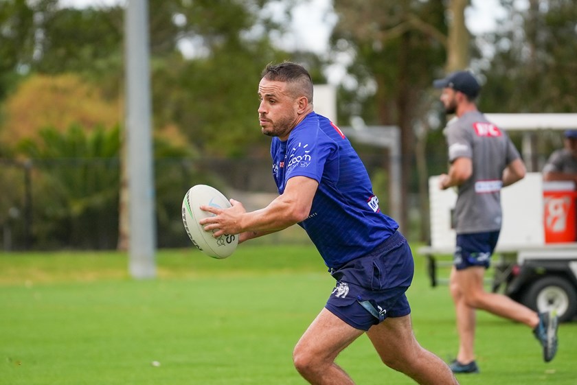 Josh Reynolds at pre-season training with the Bulldogs in December.
